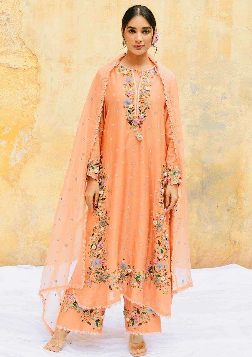 Ynf Faux Georgette KESH499 862 Suits & Dresses Wedding Collections Festive Collections Wholesale Embroidery Suits Palazzo Suit Georgette Suit Manufacturer