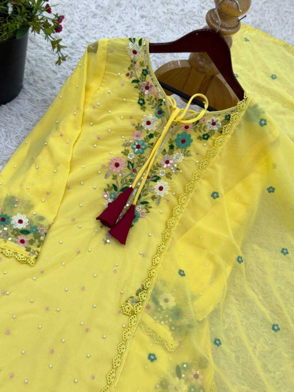 Ynf Faux Georgette KESH499 862 Suits & Dresses Wholesale Palazzo Suit Ladies Salwar Suits Manufacturer