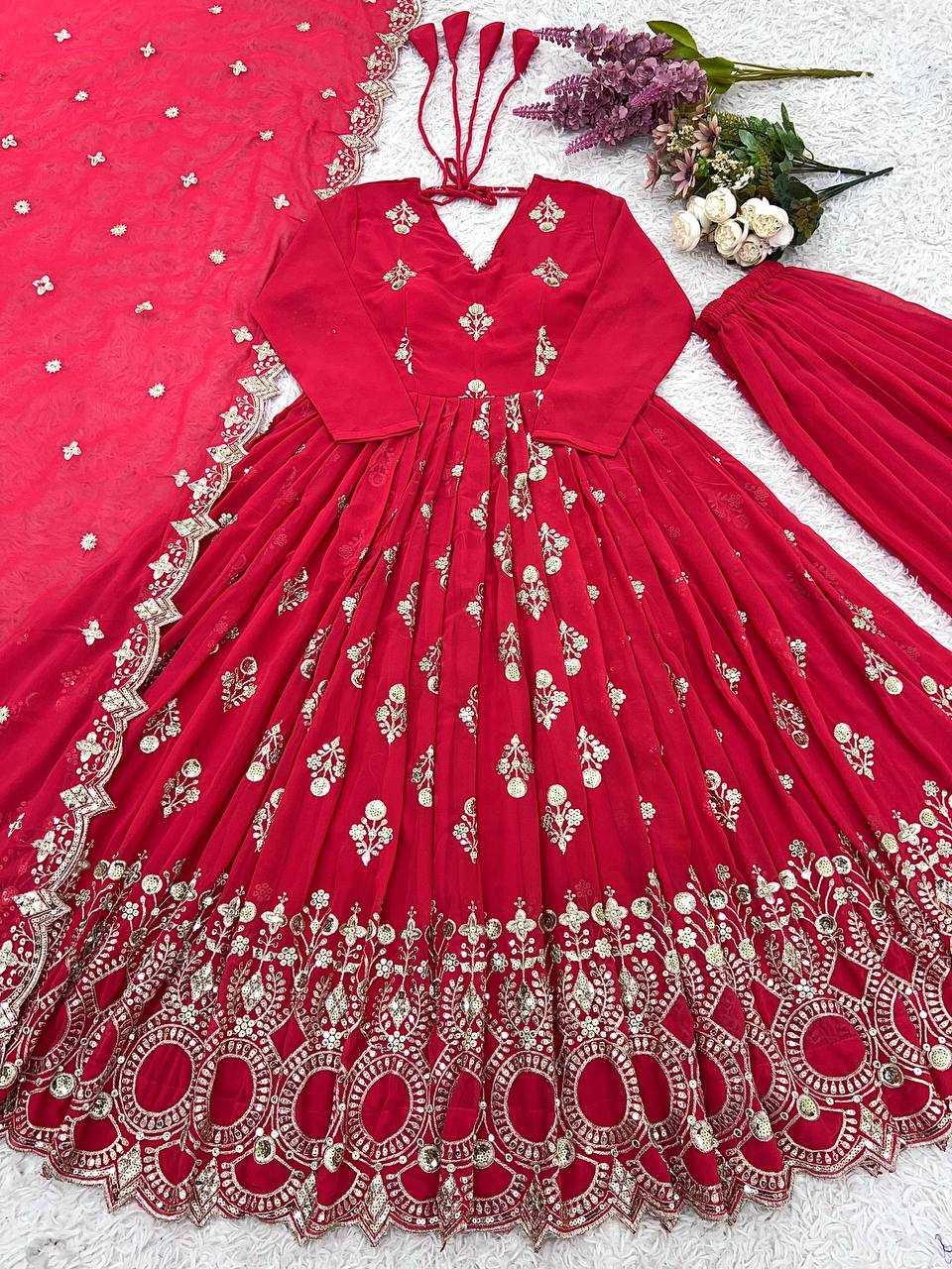 Ynf Faux Georgette KESH499 865 Gowns Wholesale Fancy Gowns Party Gowns Designer Gowns Manufacturer
