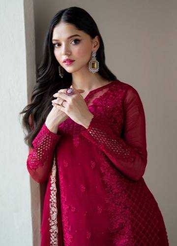 Ynf Faux Georgette KESH499 866 Suits & Dresses Wedding Collections Festive Collections Wholesale Embroidery Suits Palazzo Suit Georgette Suit Manufacturer