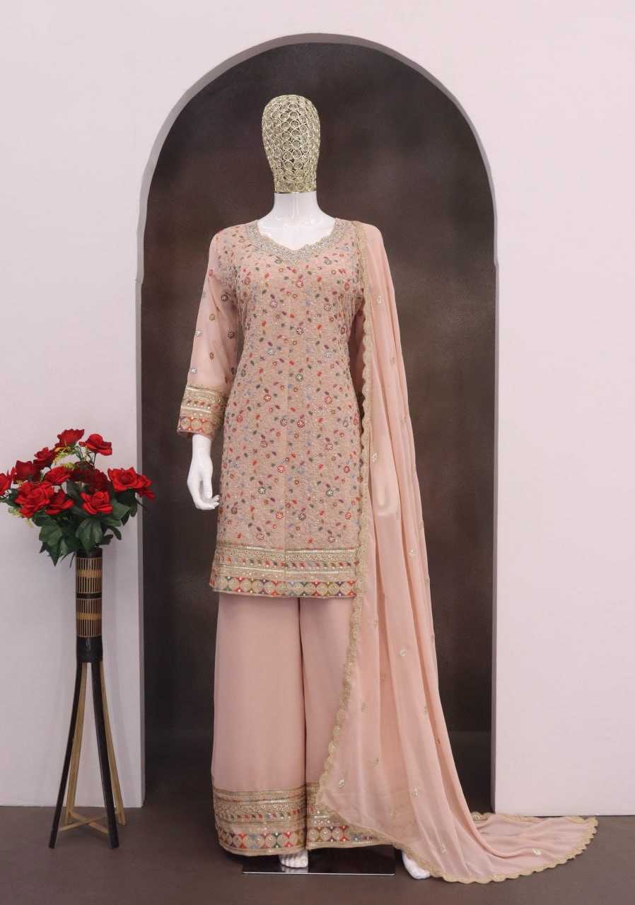 Ynf Faux Georgette KESH504 10009 Suits & Dresses Wedding Collections Festive Collections Wholesale Embroidery Suits Georgette Suit Designer Suits Manufacturer
