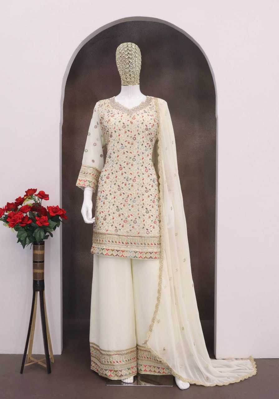 Ynf Faux Georgette KESH504 10009 Suits & Dresses Wedding Collections Festive Collections Wholesale Embroidery Suits Georgette Suit Designer Suits Manufacturer