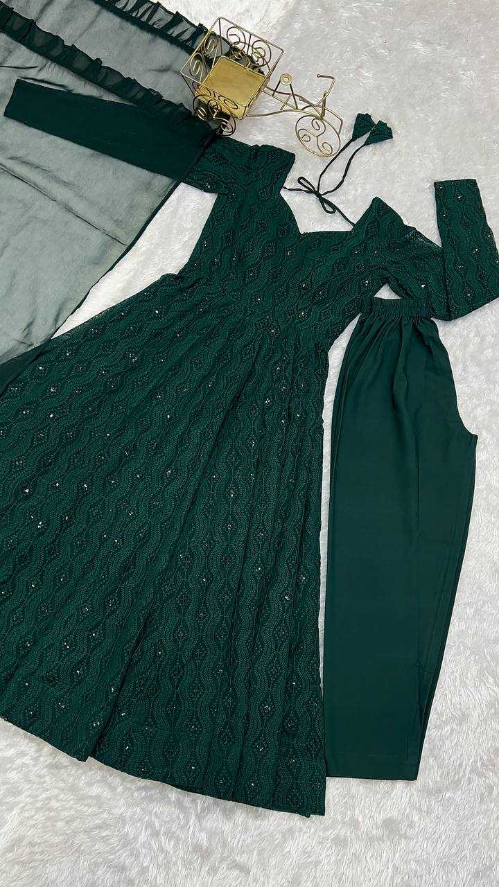 Ynf Faux Georgette KESH504 58 Gowns Wedding Collections Festive Collections Wholesale Anarkali Gown Georgette Gown Sequin Gowns Manufacturer