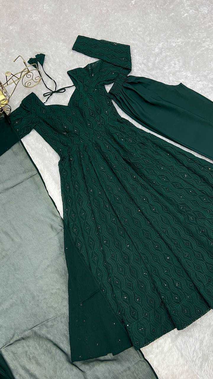 Ynf Faux Georgette KESH504 58 Gowns Wedding Collections Festive Collections Wholesale Anarkali Gown Georgette Gown Sequin Gowns Manufacturer