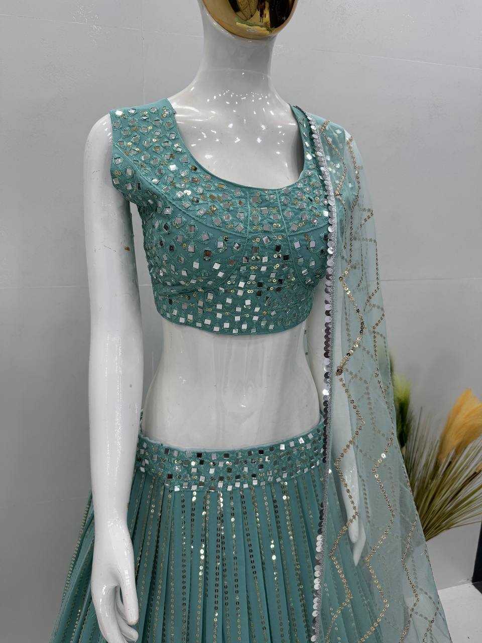 Ynf Faux Georgette KESH512 1031 Lehengas Wholesale Designer Lehenga Fancy Lehenga Embroidered Lehenga Manufacturer