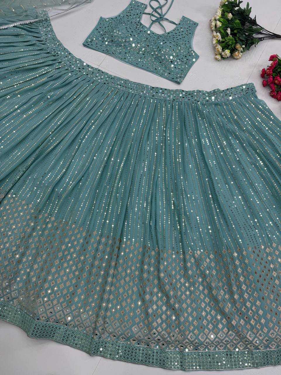 Ynf Faux Georgette KESH512 1031 Lehengas Wholesale Designer Lehenga Fancy Lehenga Embroidered Lehenga Manufacturer