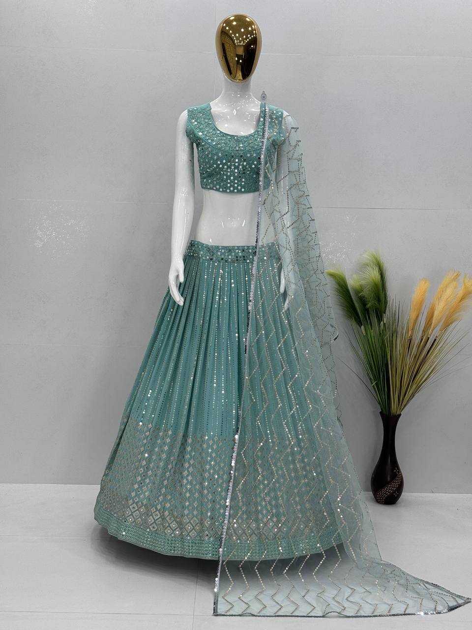 Ynf Faux Georgette KESH512 1031 Lehengas Wholesale Designer Lehenga Fancy Lehenga Embroidered Lehenga Manufacturer