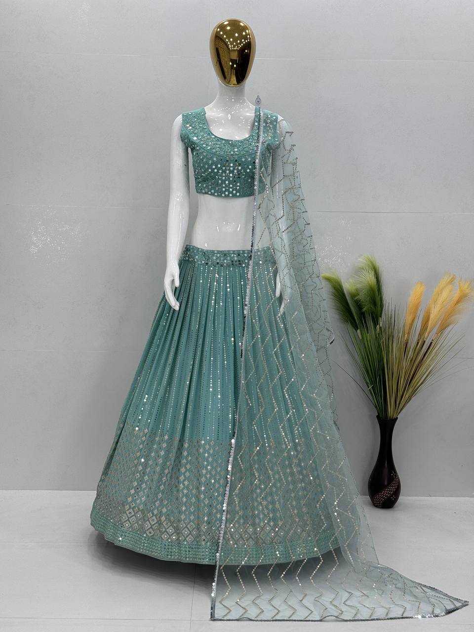 Ynf Faux Georgette KESH512 1031 Lehengas Wholesale Designer Lehenga Fancy Lehenga Embroidered Lehenga Manufacturer