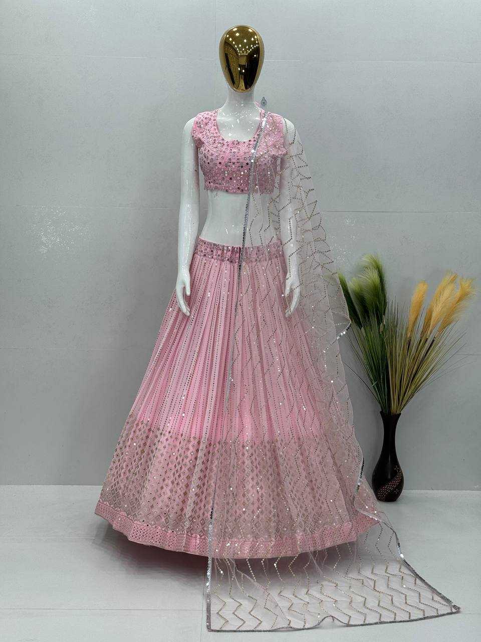 Ynf Faux Georgette KESH512 1031 Lehengas Wholesale Designer Lehenga Fancy Lehenga Embroidered Lehenga Manufacturer