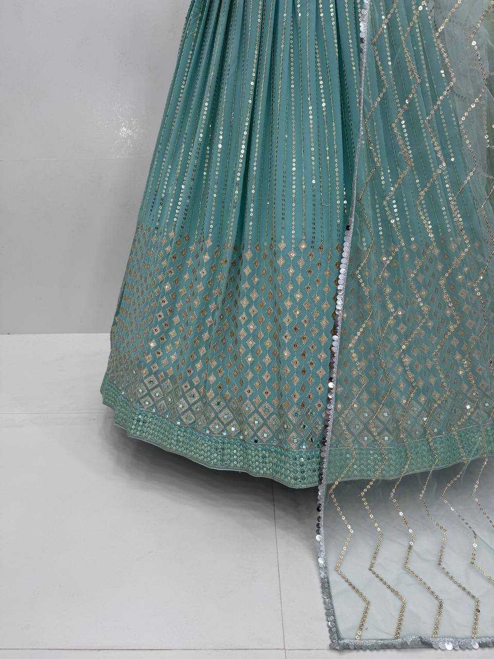 Ynf Faux Georgette KESH512 1031 Lehengas Wholesale Designer Lehenga Fancy Lehenga Embroidered Lehenga Manufacturer