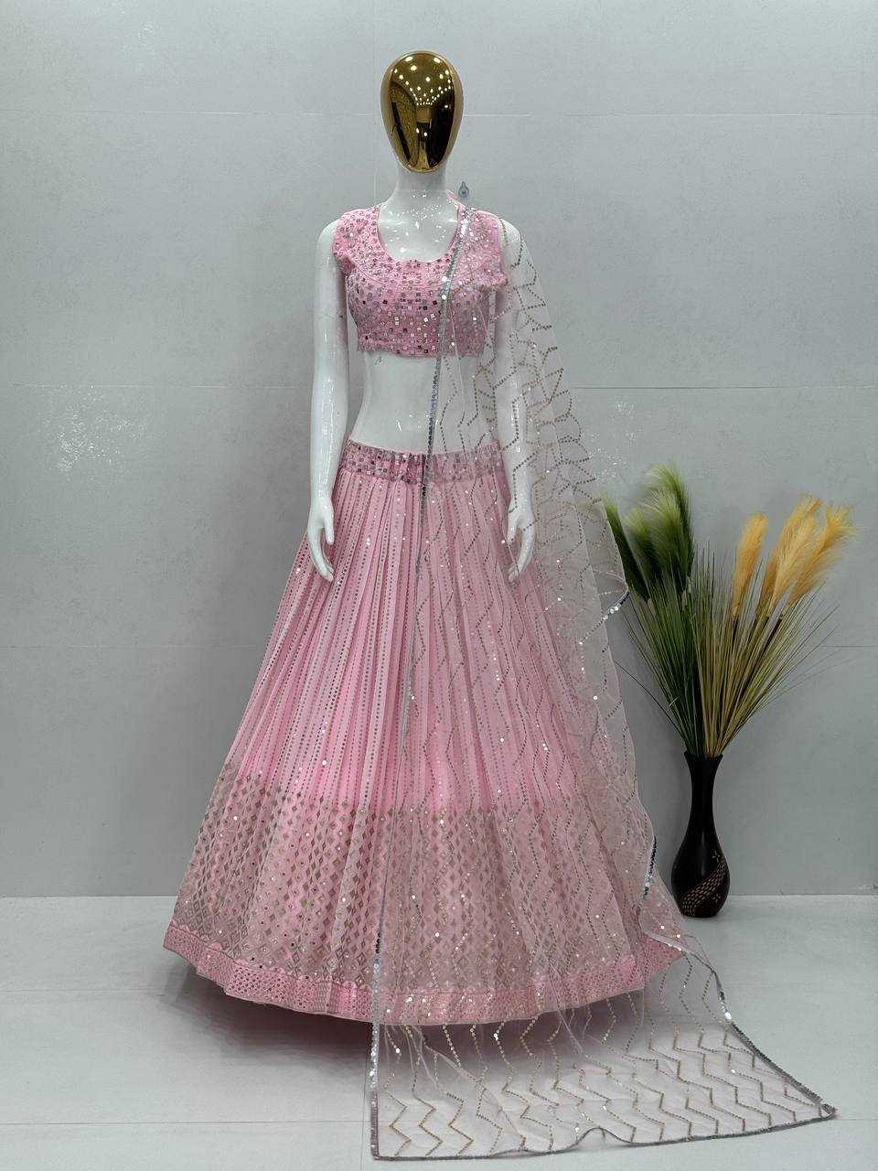 Ynf Faux Georgette KESH512 1031 Lehengas Wholesale Designer Lehenga Fancy Lehenga Embroidered Lehenga Manufacturer