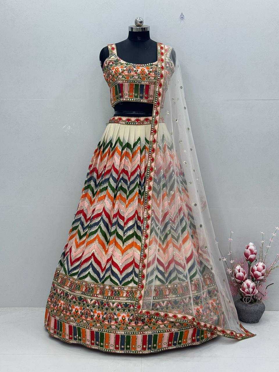 Ynf Faux Georgette KESH512 1036 Lehengas Wholesale Designer Lehenga Fancy Lehenga Georgette Lehenga Manufacturer
