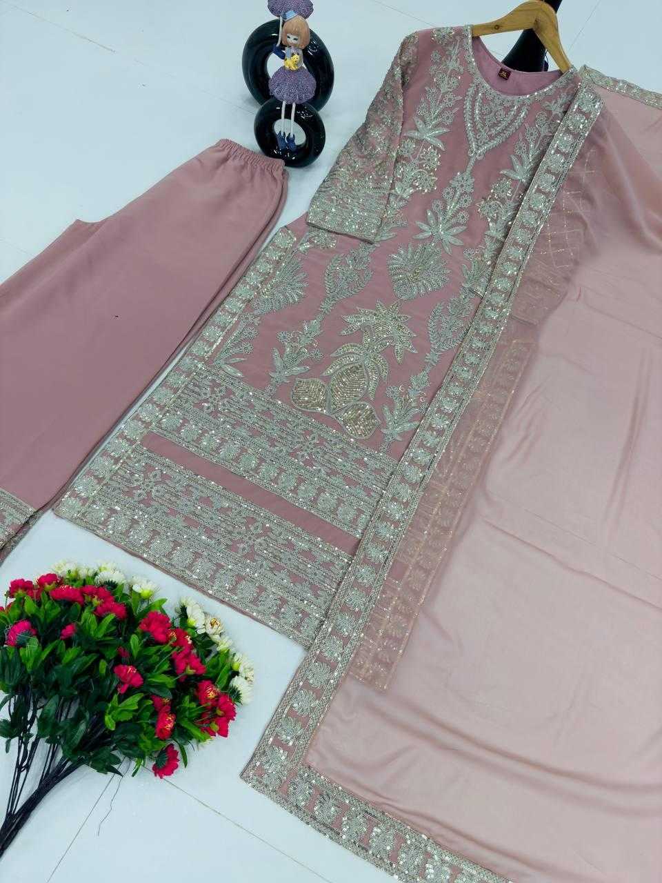 Ynf Faux Georgette KESH512 1669 Suits & Dresses Wholesale Ladies Suits Sharara Salwar Suits Embroidery Suits Manufacturer