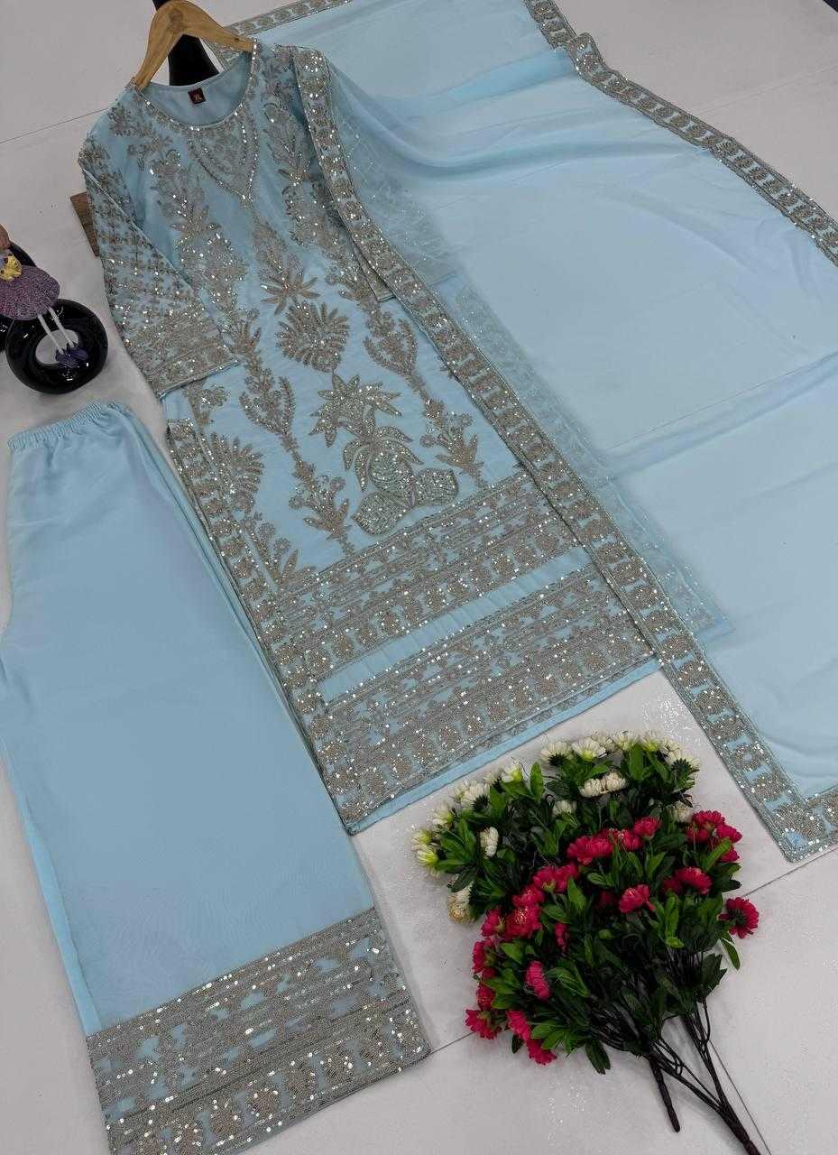 Ynf Faux Georgette KESH512 1669 Suits & Dresses Wholesale Ladies Suits Sharara Salwar Suits Embroidery Suits Manufacturer