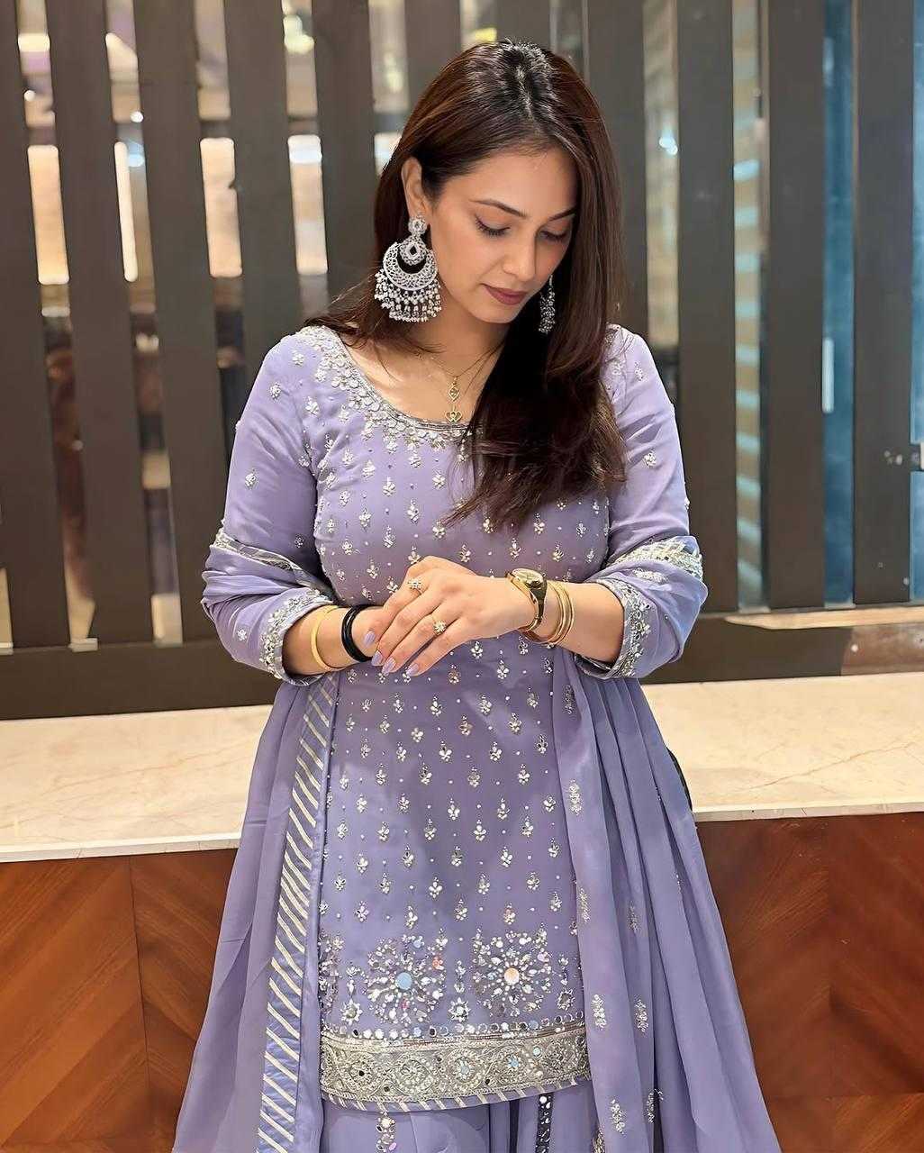 Ynf Faux Georgette KESH512 1677 Suits & Dresses Wholesale Ladies Suits Embroidery Suits Palazzo Suit Manufacturer