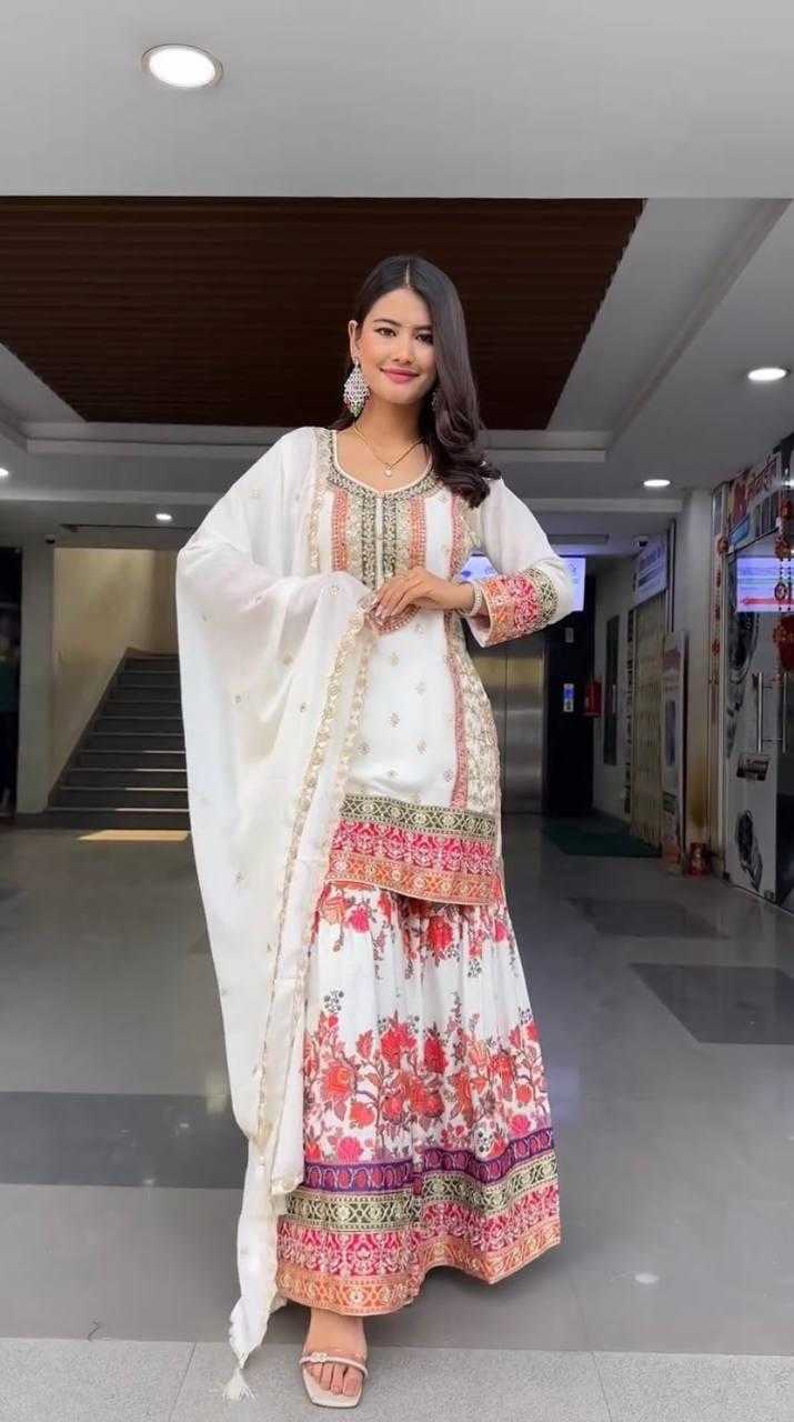 Ynf Faux Georgette KESH512 1680 Suits & Dresses Wholesale Ladies Suits Embroidery Suits Palazzo Suit Manufacturer