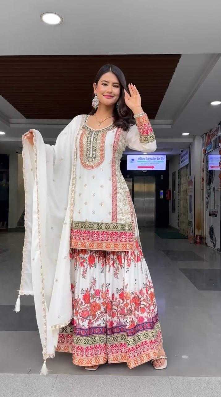 Ynf Faux Georgette KESH512 1680 Suits & Dresses Wholesale Ladies Suits Embroidery Suits Palazzo Suit Manufacturer