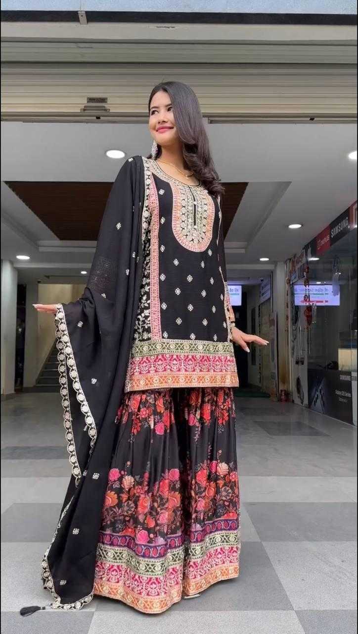 Ynf Faux Georgette KESH512 1680 Suits & Dresses Wholesale Ladies Suits Embroidery Suits Palazzo Suit Manufacturer