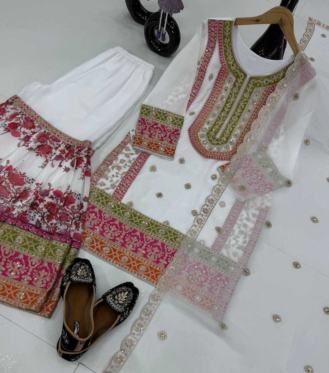 Ynf Faux Georgette KESH512 1680 Suits & Dresses Wholesale Ladies Suits Embroidery Suits Palazzo Suit Manufacturer