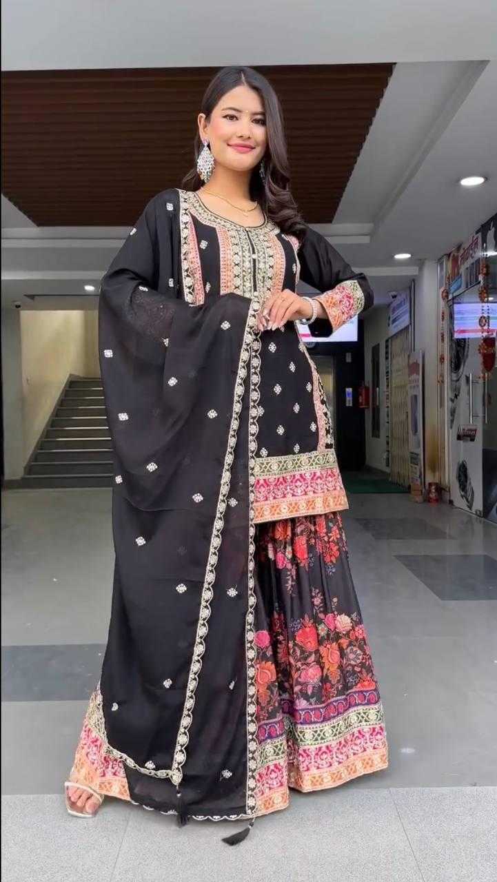 Ynf Faux Georgette KESH512 1680 Suits & Dresses Wholesale Ladies Suits Embroidery Suits Palazzo Suit Manufacturer
