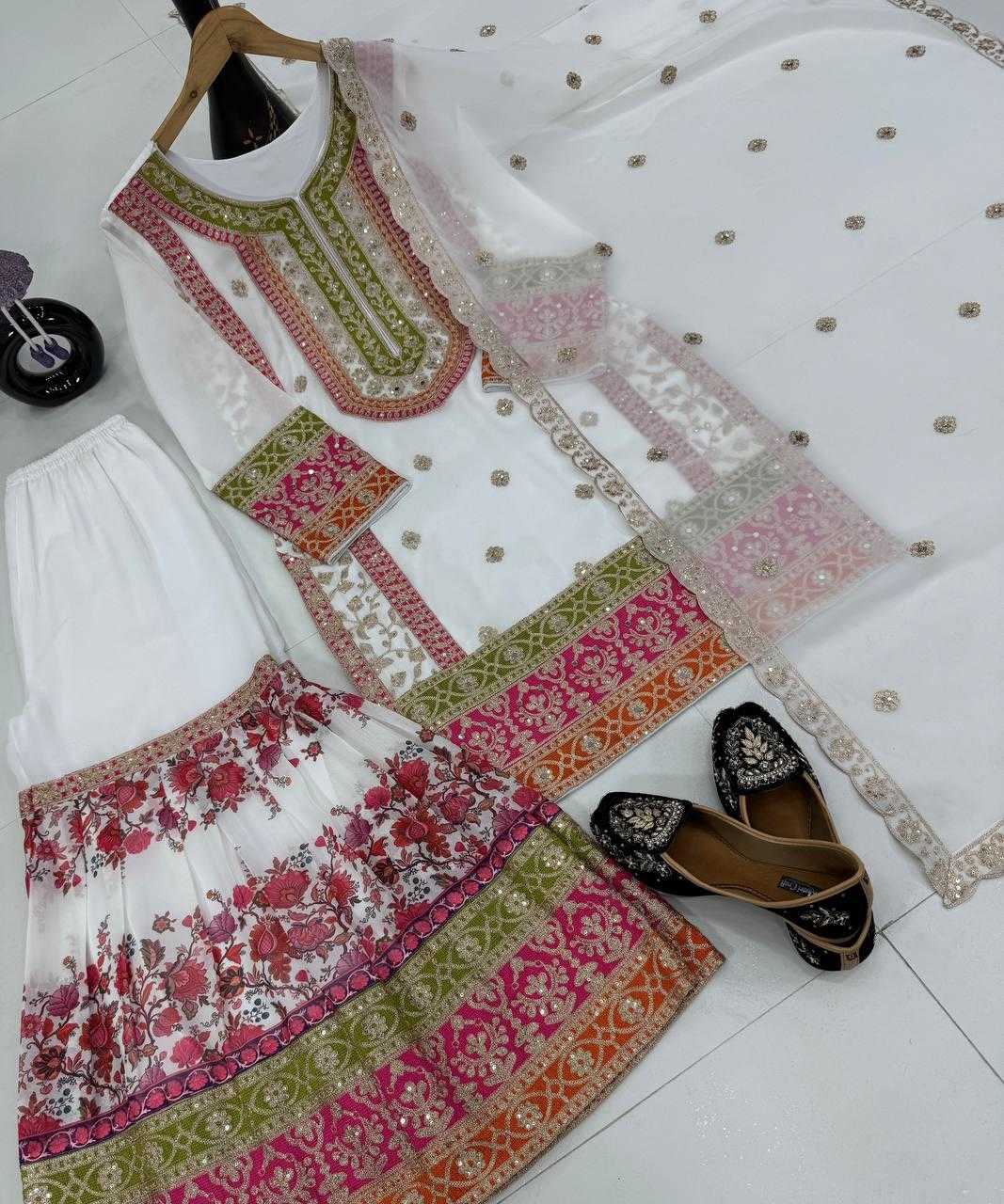 Ynf Faux Georgette KESH512 1680 Suits & Dresses Wholesale Ladies Suits Embroidery Suits Palazzo Suit Manufacturer