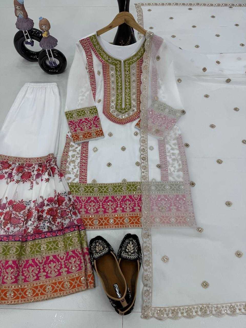 Ynf Faux Georgette KESH512 1680 Suits & Dresses Wholesale Ladies Suits Embroidery Suits Palazzo Suit Manufacturer