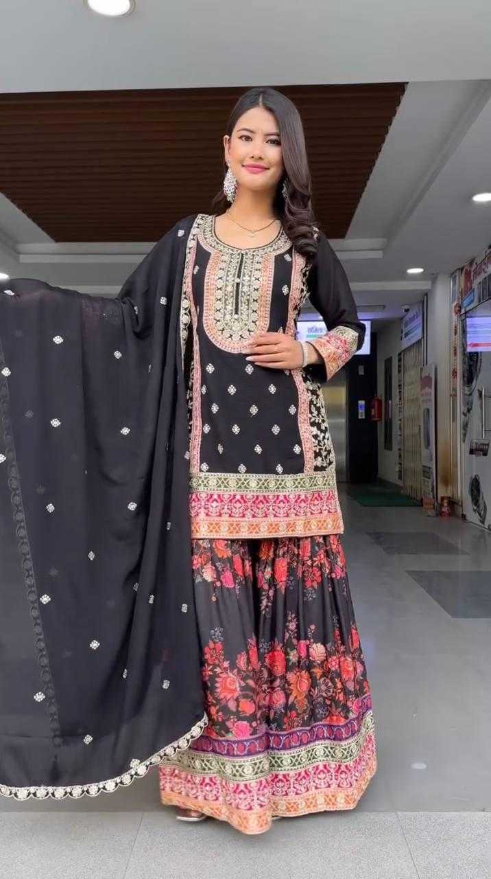 Ynf Faux Georgette KESH512 1680 Suits & Dresses Wholesale Ladies Suits Embroidery Suits Palazzo Suit Manufacturer