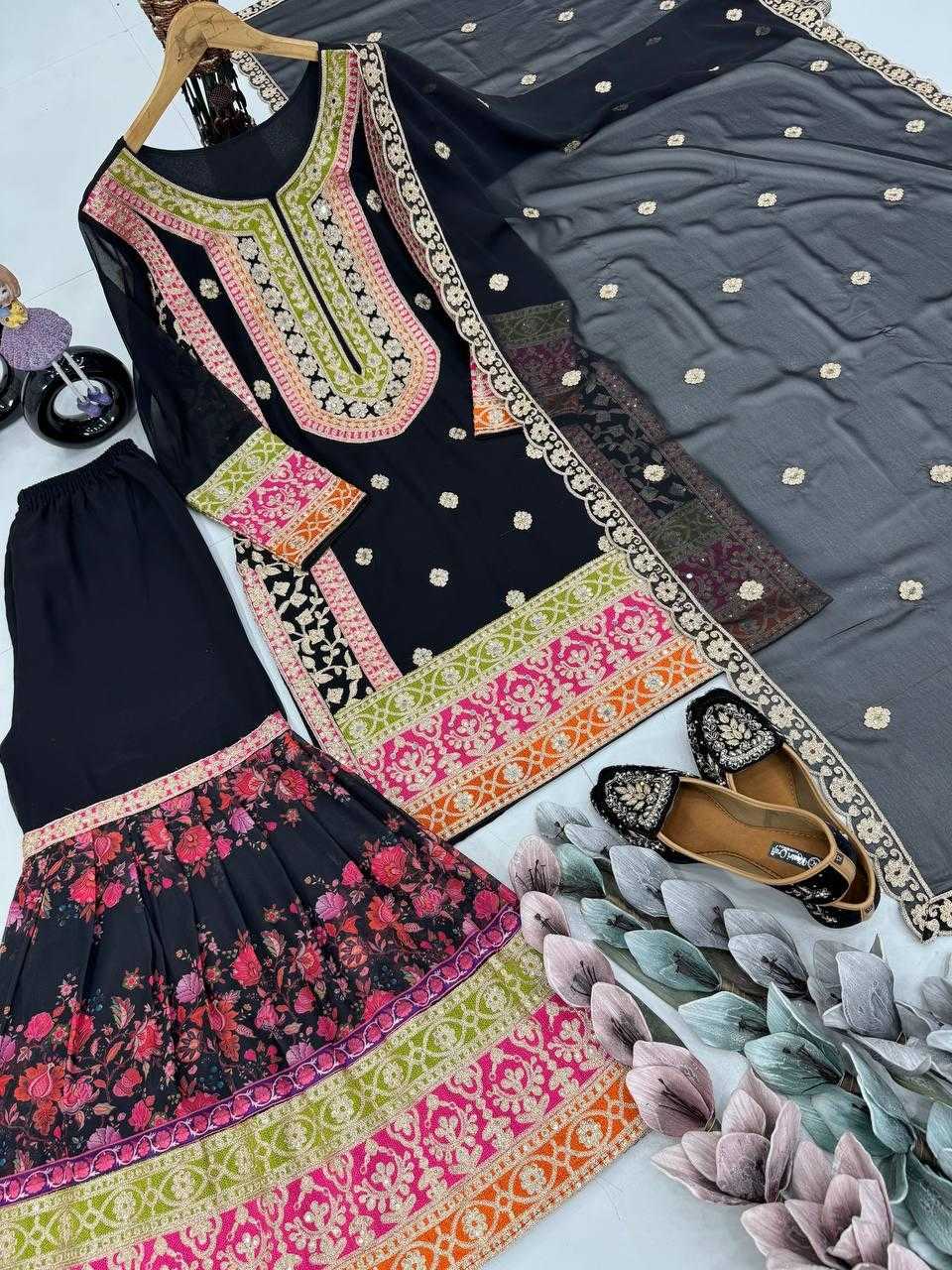 Ynf Faux Georgette KESH512 1680 Suits & Dresses Wholesale Ladies Suits Embroidery Suits Palazzo Suit Manufacturer