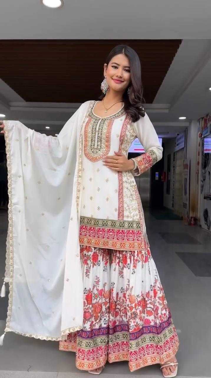 Ynf Faux Georgette KESH512 1680 Suits & Dresses Wholesale Ladies Suits Embroidery Suits Palazzo Suit Manufacturer