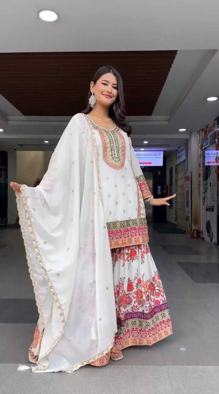 Ynf Faux Georgette KESH512 1680 Suits & Dresses Wholesale Ladies Suits Embroidery Suits Palazzo Suit Manufacturer