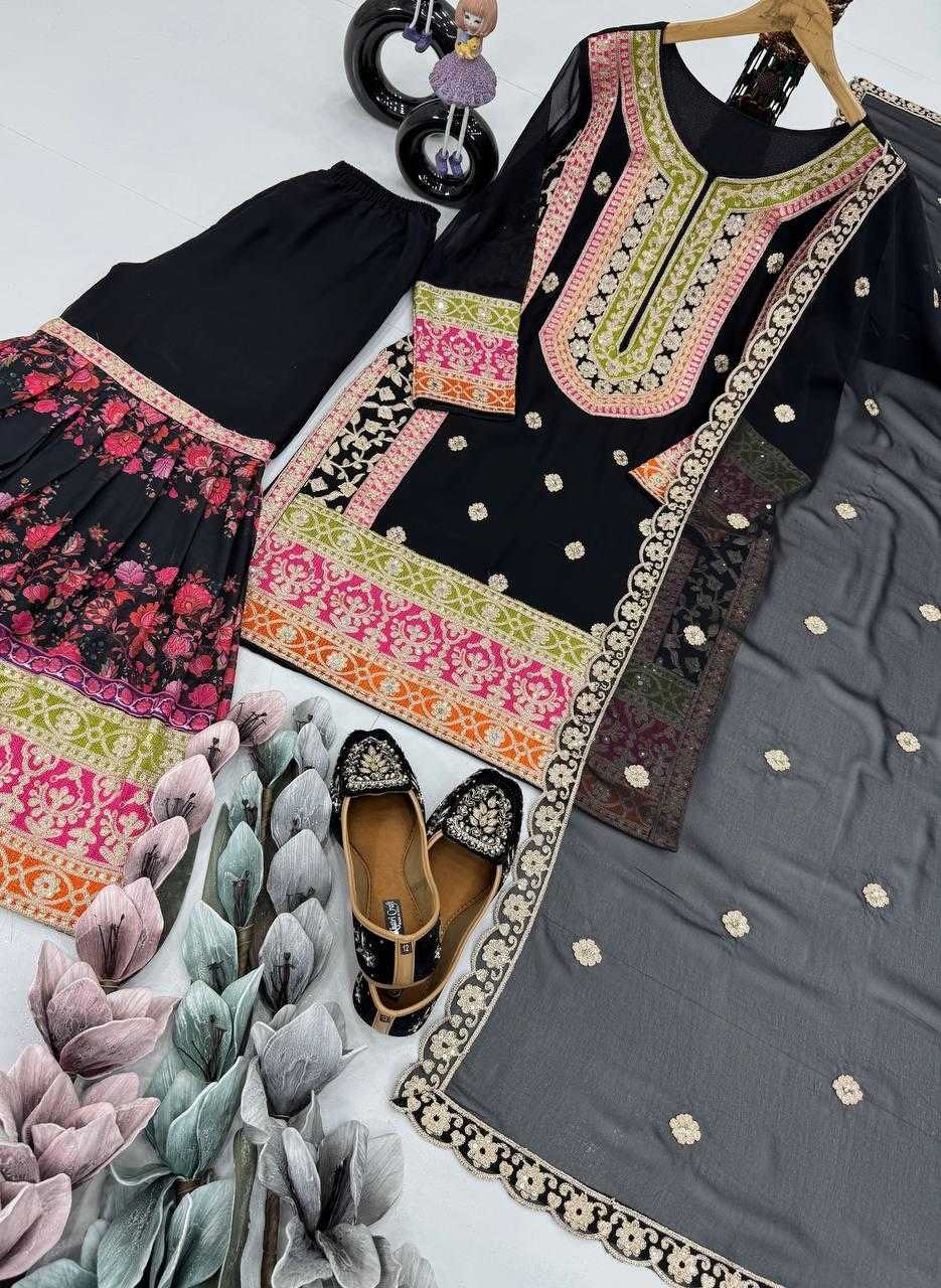 Ynf Faux Georgette KESH512 1680 Suits & Dresses Wholesale Ladies Suits Embroidery Suits Palazzo Suit Manufacturer