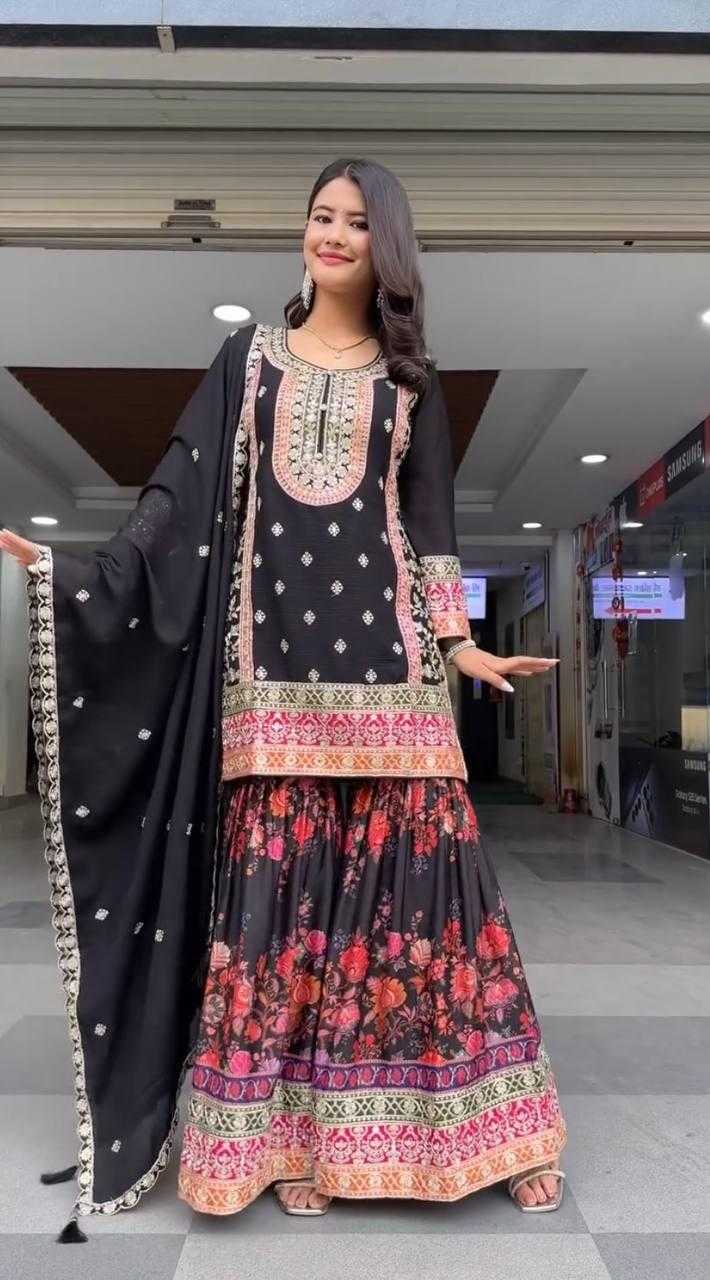 Ynf Faux Georgette KESH512 1680 Suits & Dresses Wholesale Ladies Suits Embroidery Suits Palazzo Suit Manufacturer