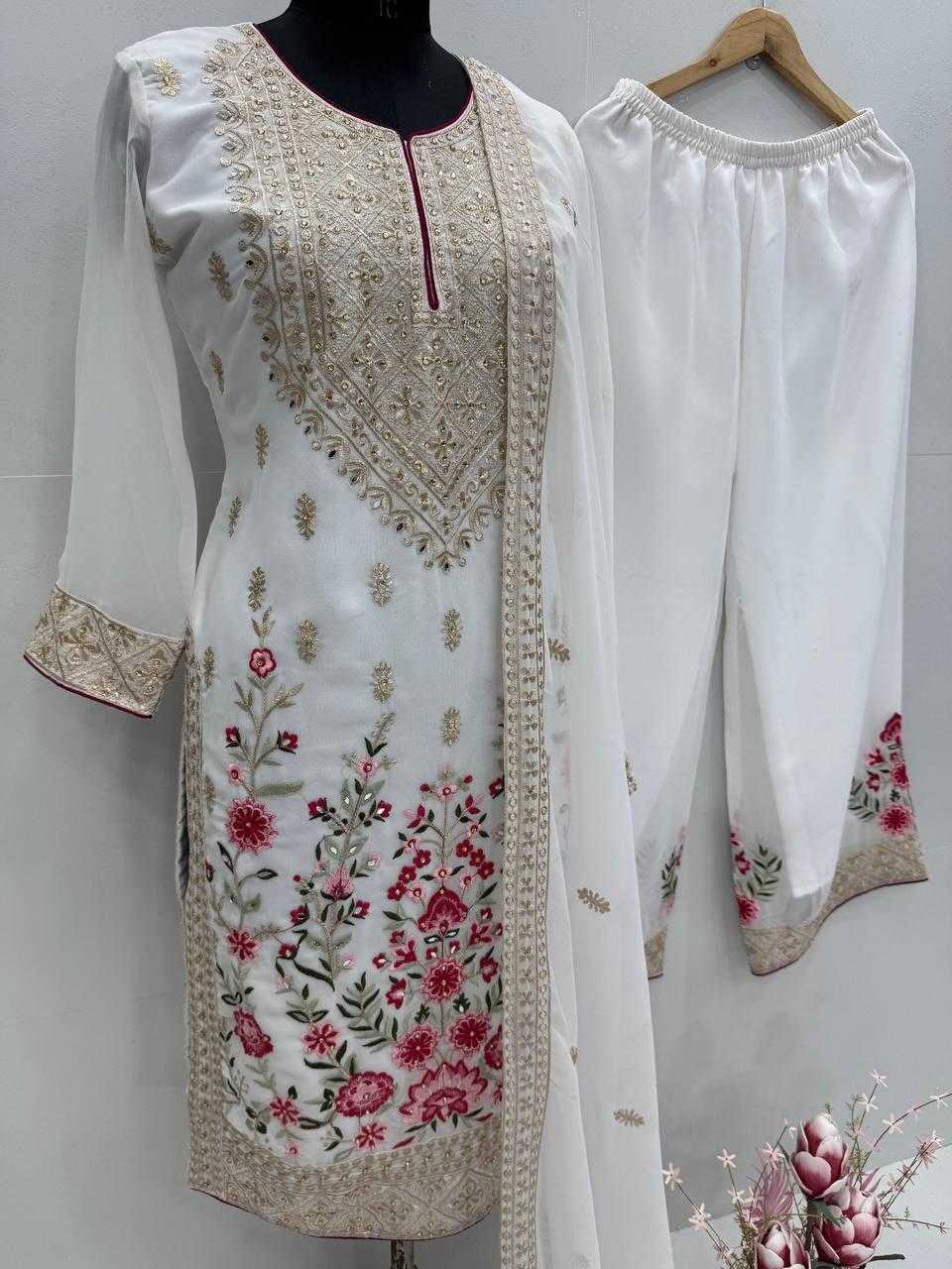 Ynf Faux Georgette KESH512 1686 Suits & Dresses Wholesale Ladies Suits Embroidery Suits Palazzo Suit Manufacturer
