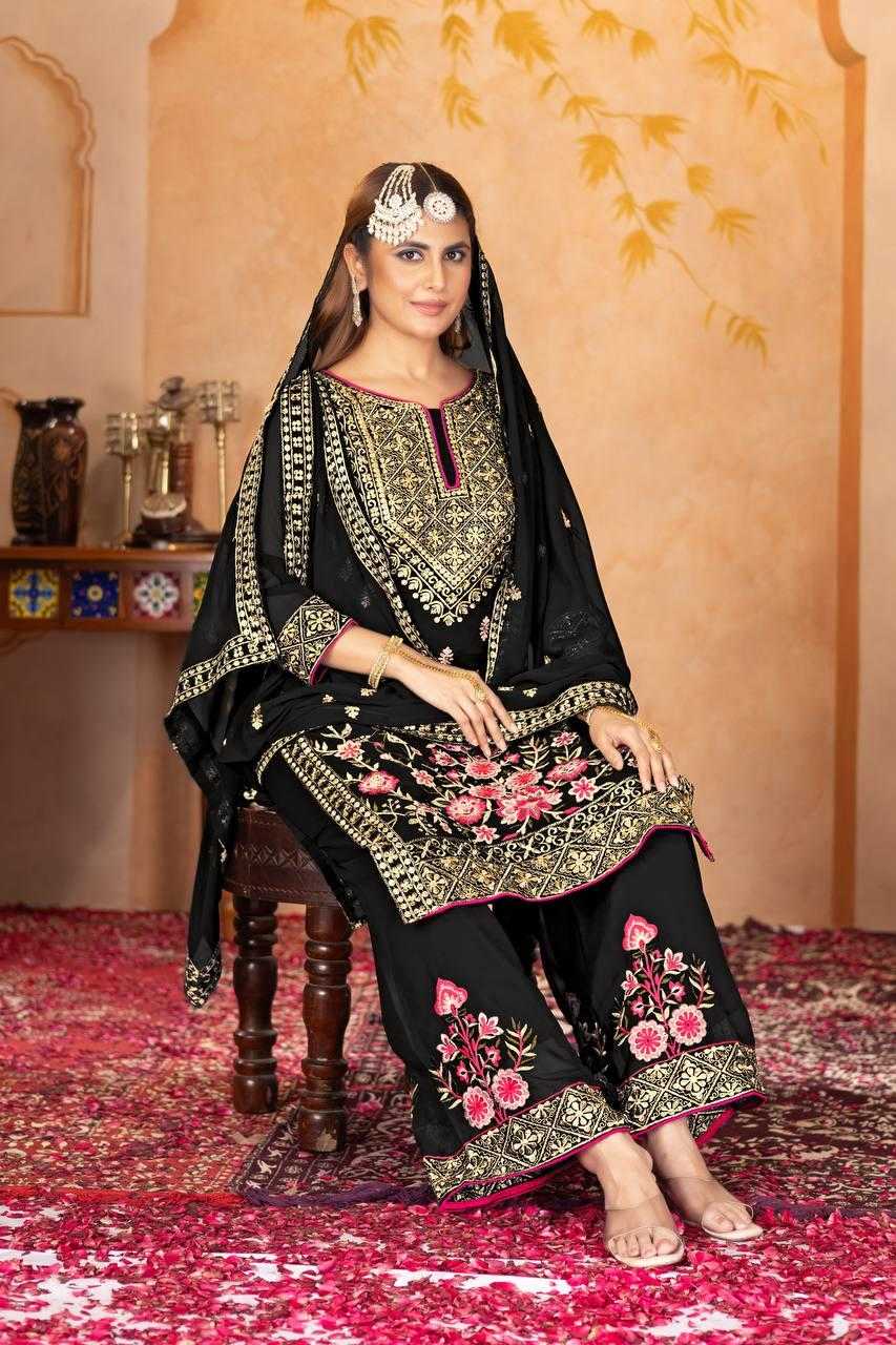 Ynf Faux Georgette KESH512 1686 Suits & Dresses Wholesale Ladies Suits Embroidery Suits Palazzo Suit Manufacturer