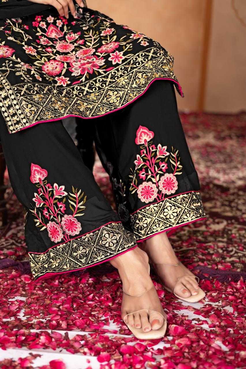 Ynf Faux Georgette KESH512 1686 Suits & Dresses Wholesale Ladies Suits Embroidery Suits Palazzo Suit Manufacturer