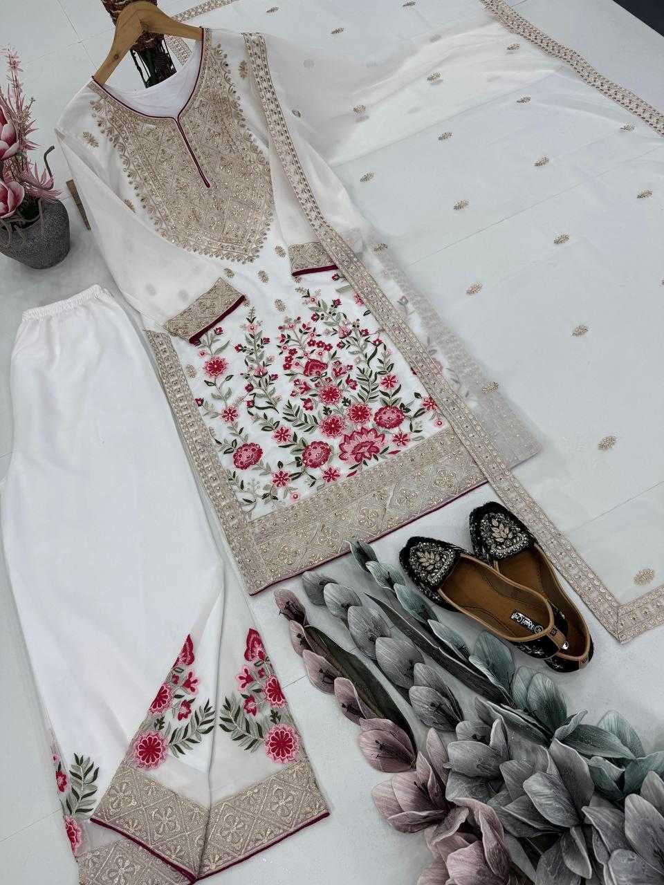 Ynf Faux Georgette KESH512 1686 Suits & Dresses Wholesale Ladies Suits Embroidery Suits Palazzo Suit Manufacturer
