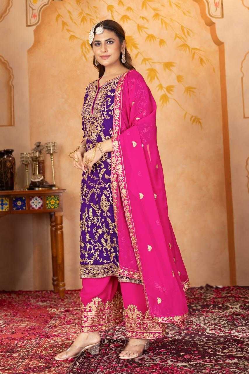 Ynf Faux Georgette KESH512 1687 Suits & Dresses Wholesale Ladies Suits Embroidery Suits Palazzo Suit Manufacturer