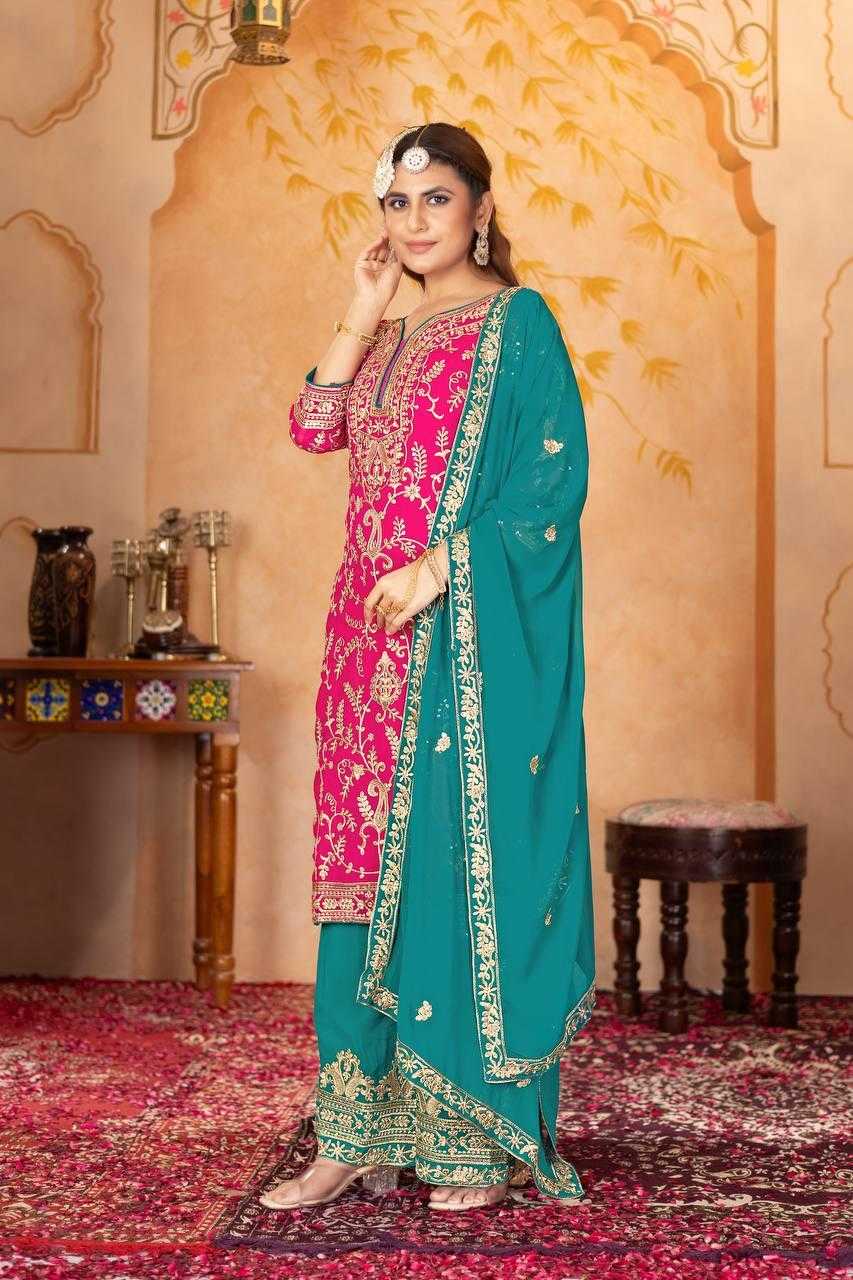 Ynf Faux Georgette KESH512 1687 Suits & Dresses Wholesale Ladies Suits Embroidery Suits Palazzo Suit Manufacturer