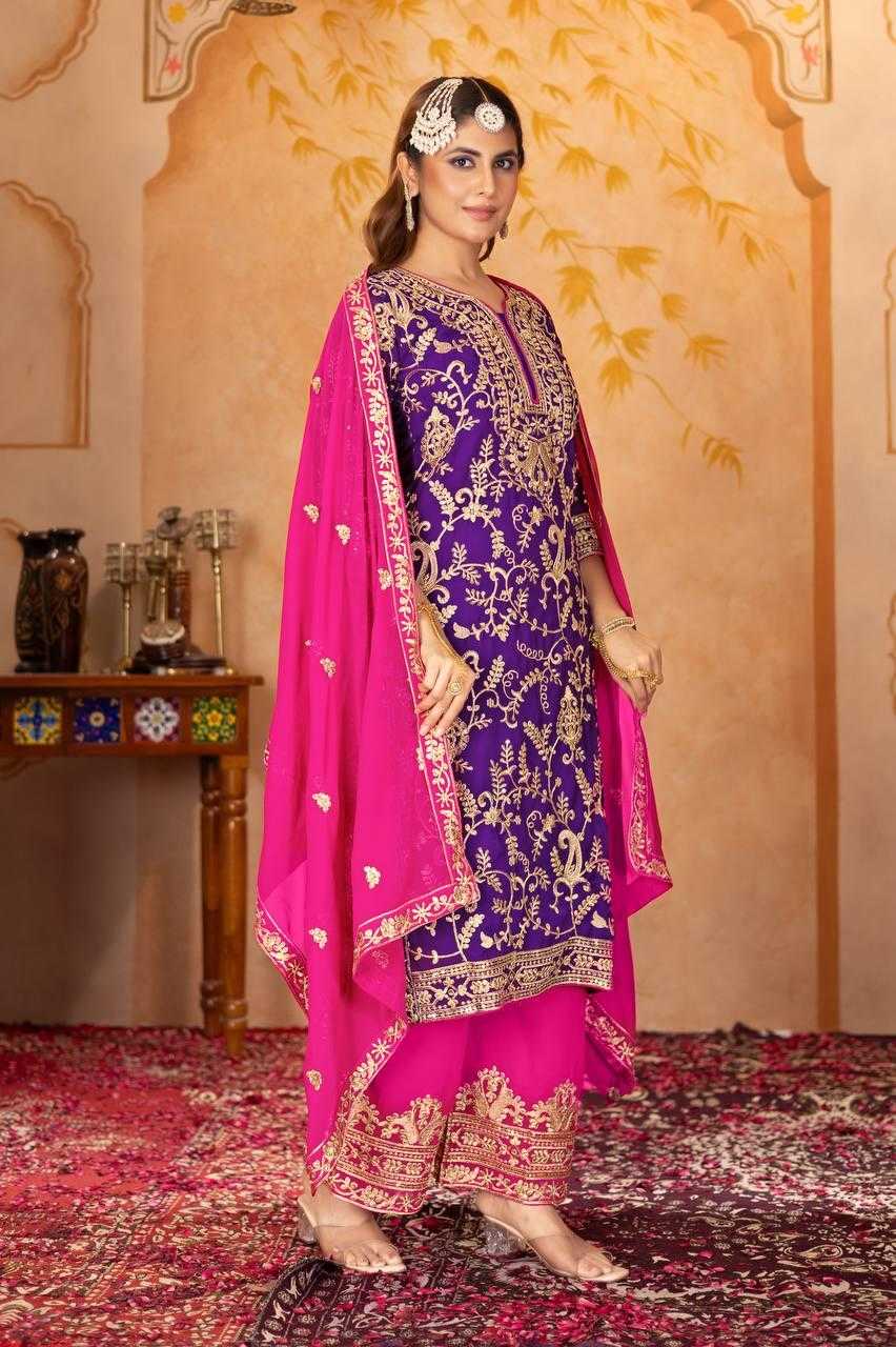 Ynf Faux Georgette KESH512 1687 Suits & Dresses Wholesale Ladies Suits Embroidery Suits Palazzo Suit Manufacturer
