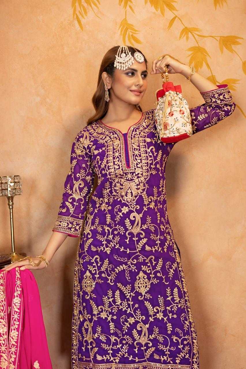 Ynf Faux Georgette KESH512 1687 Suits & Dresses Wholesale Ladies Suits Embroidery Suits Palazzo Suit Manufacturer