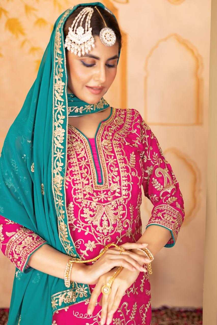 Ynf Faux Georgette KESH512 1687 Suits & Dresses Wholesale Ladies Suits Embroidery Suits Palazzo Suit Manufacturer