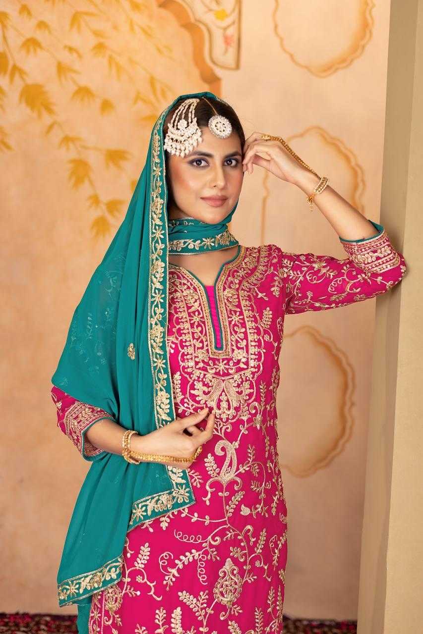 Ynf Faux Georgette KESH512 1687 Suits & Dresses Wholesale Ladies Suits Embroidery Suits Palazzo Suit Manufacturer