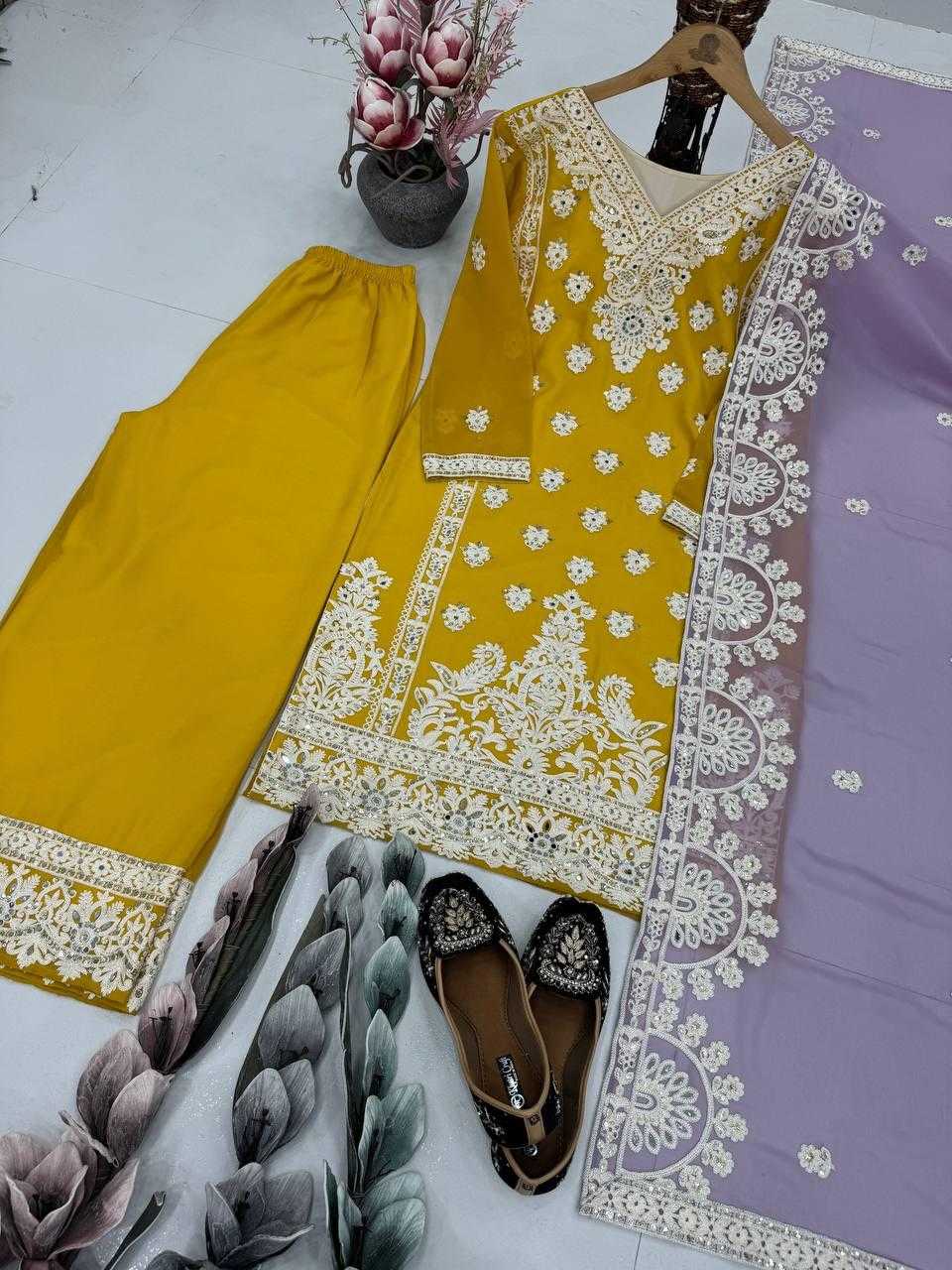 Ynf Faux Georgette KESH512 1688 Suits & Dresses Wholesale Ladies Suits Embroidery Suits Palazzo Suit Manufacturer
