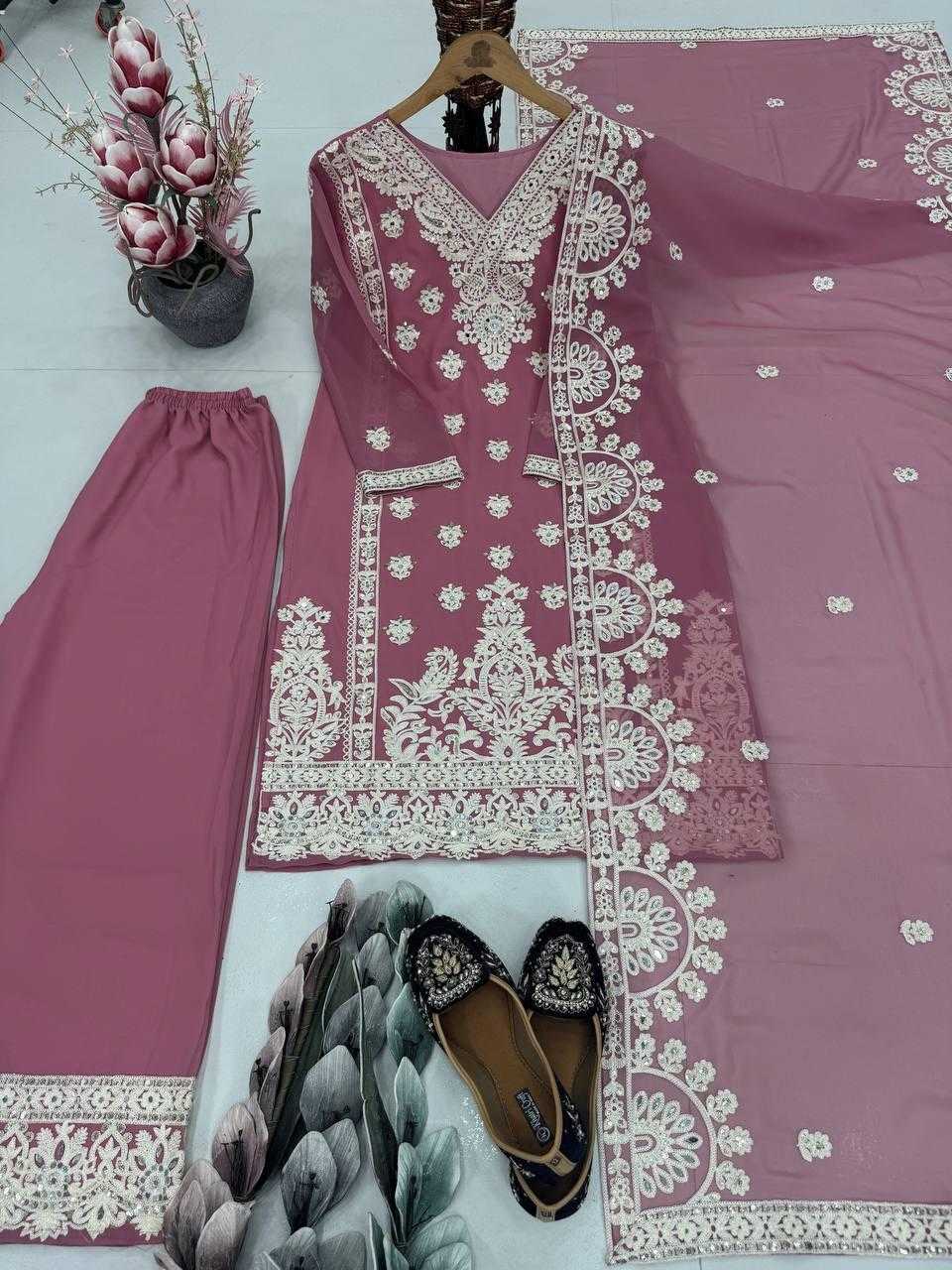 Ynf Faux Georgette KESH512 1688 Suits & Dresses Wholesale Ladies Suits Embroidery Suits Palazzo Suit Manufacturer