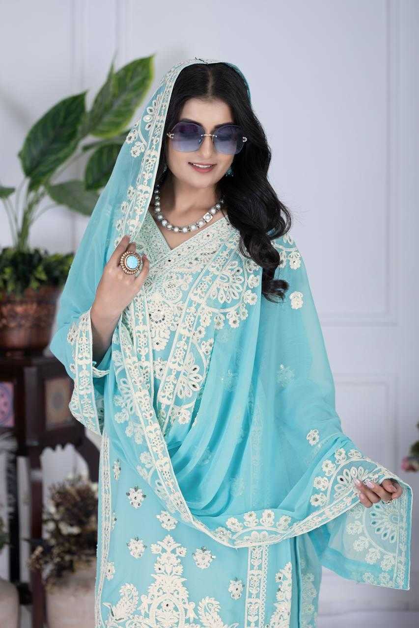 Ynf Faux Georgette KESH512 1688 Suits & Dresses Wholesale Ladies Suits Embroidery Suits Palazzo Suit Manufacturer