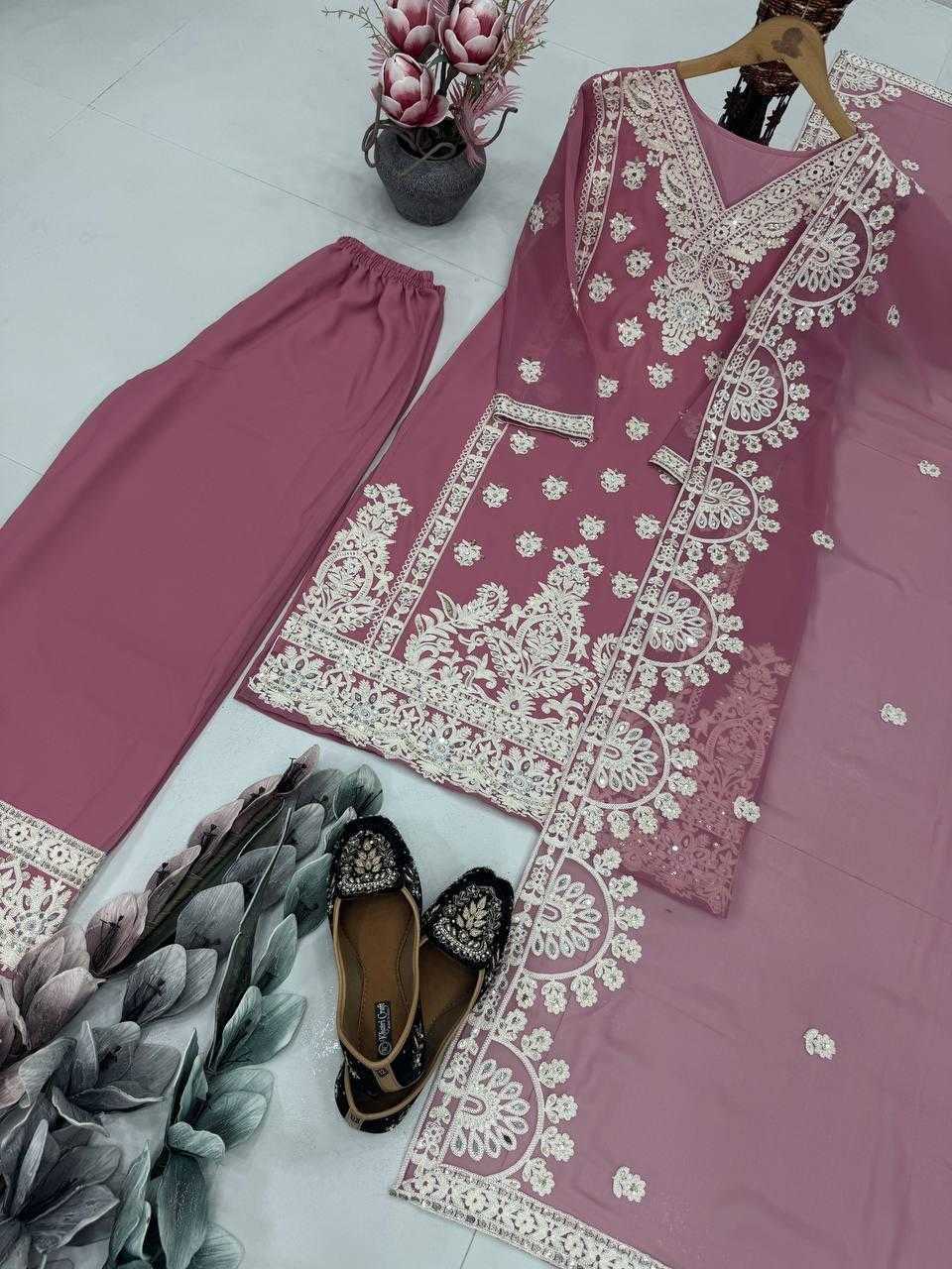 Ynf Faux Georgette KESH512 1688 Suits & Dresses Wholesale Ladies Suits Embroidery Suits Palazzo Suit Manufacturer