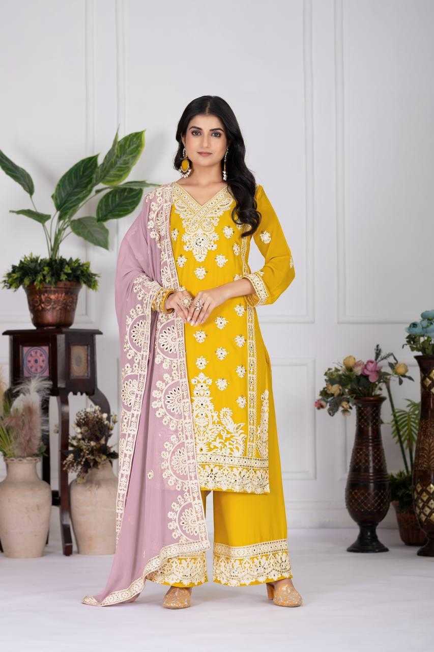 Ynf Faux Georgette KESH512 1688 Suits & Dresses Wholesale Ladies Suits Embroidery Suits Palazzo Suit Manufacturer