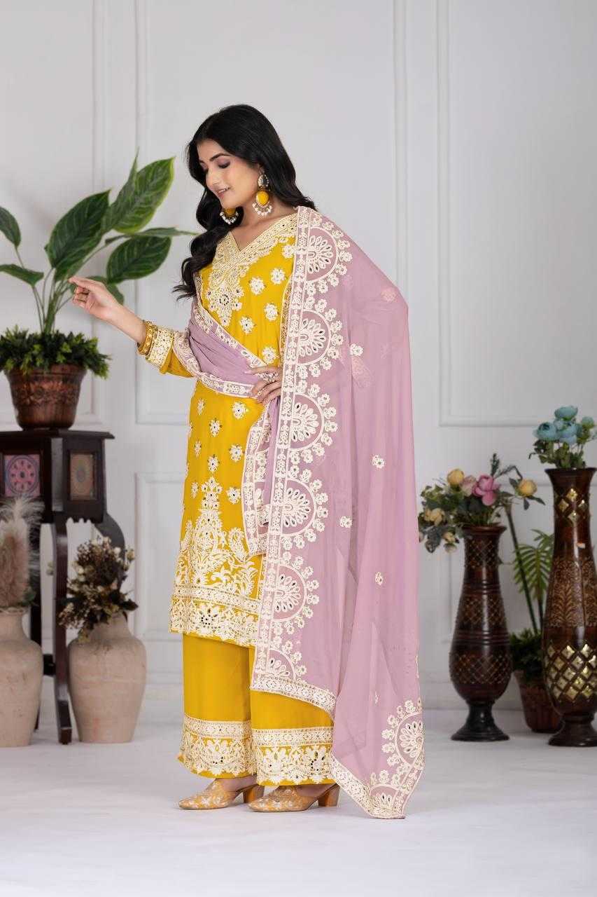 Ynf Faux Georgette KESH512 1688 Suits & Dresses Wholesale Ladies Suits Embroidery Suits Palazzo Suit Manufacturer