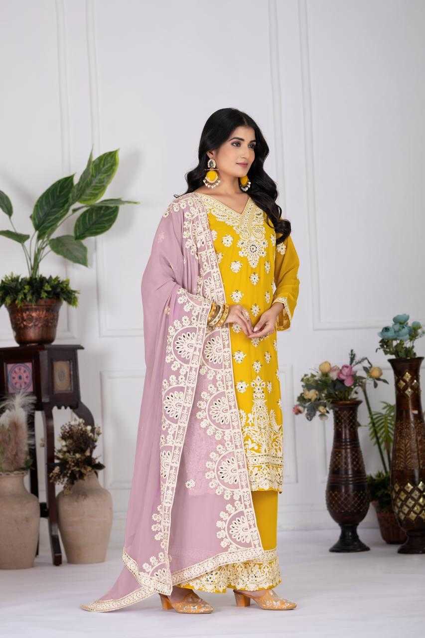 Ynf Faux Georgette KESH512 1688 Suits & Dresses Wholesale Ladies Suits Embroidery Suits Palazzo Suit Manufacturer