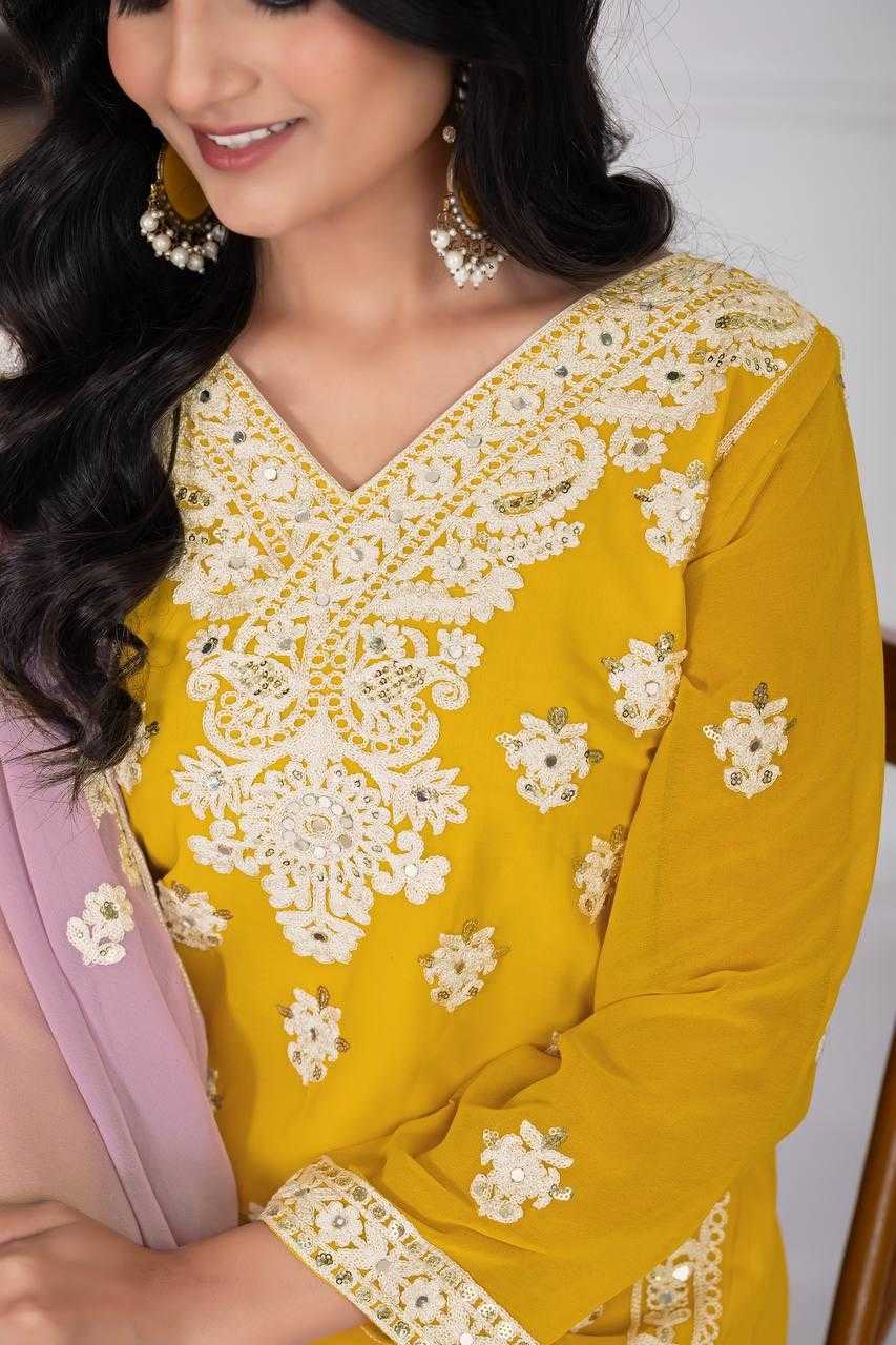 Ynf Faux Georgette KESH512 1688 Suits & Dresses Wholesale Ladies Suits Embroidery Suits Palazzo Suit Manufacturer